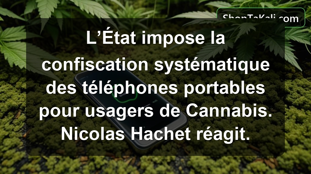 L’État impose la confiscation systématique des téléphones portables pour usagers de Cannabis. Nicolas Hachet réagit.