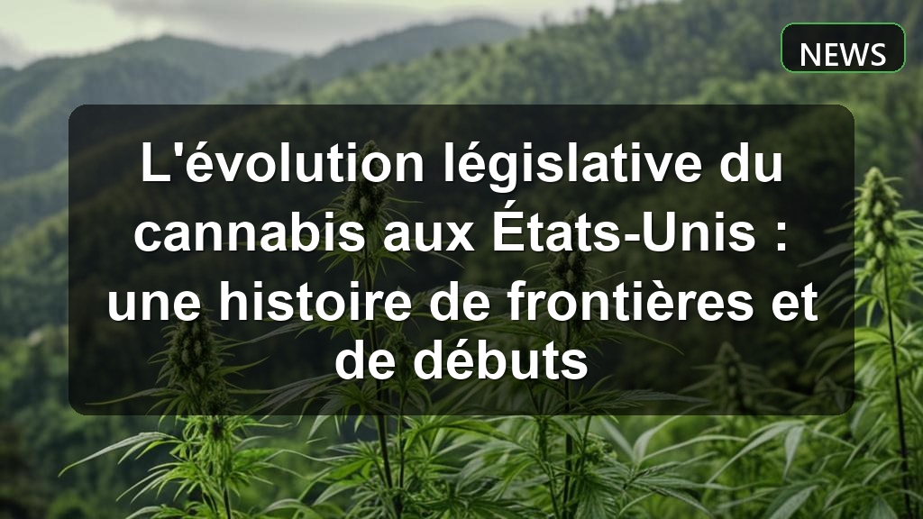 L'évolution législative du cannabis aux États-Unis : une histoire de frontières et de débuts
