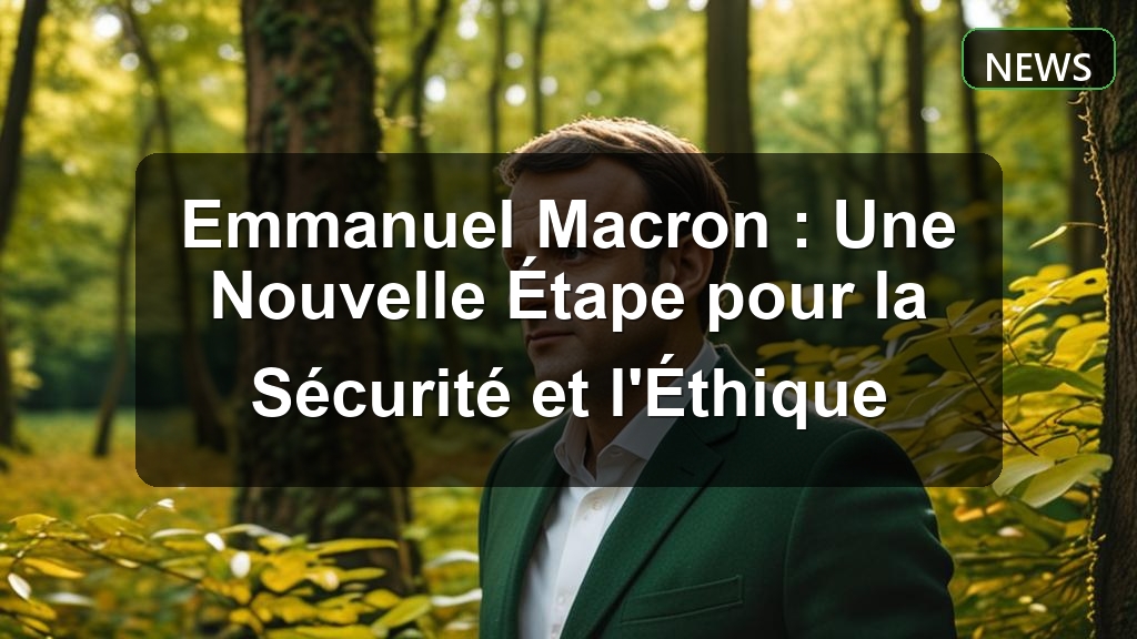 Emmanuel Macron : Une Nouvelle Étape pour la Sécurité et l'Éthique