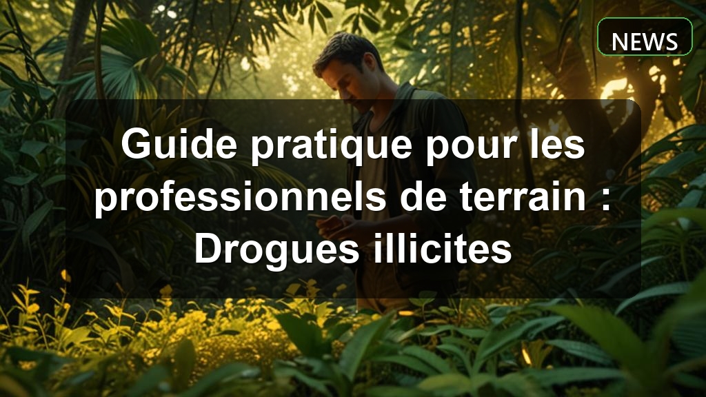 Guide pratique pour les professionnels de terrain : Drogues illicites