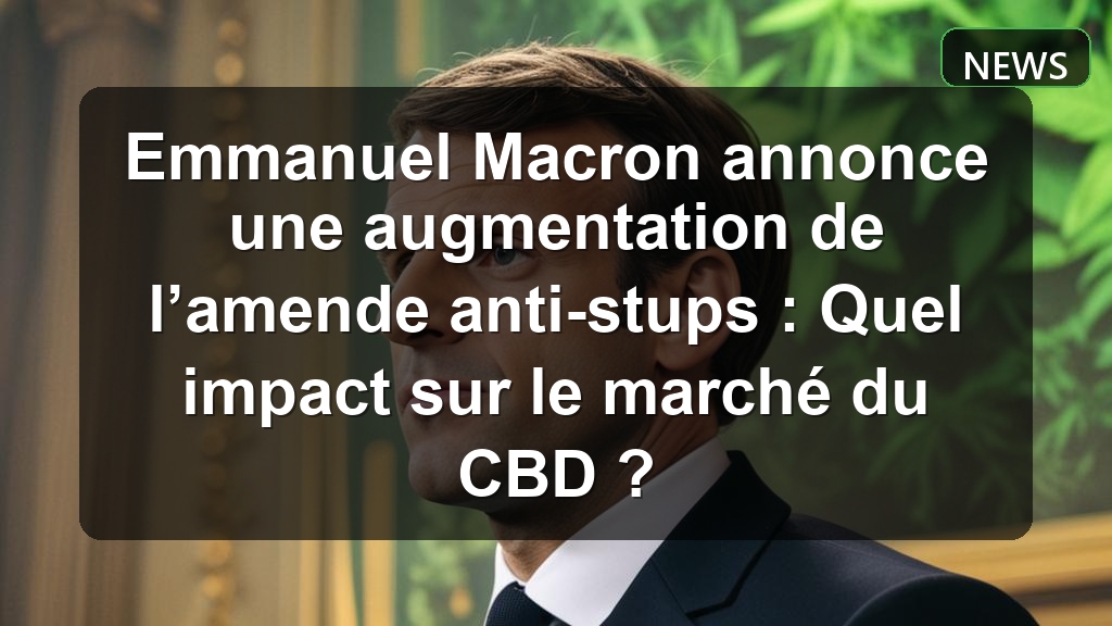Emmanuel Macron annonce une augmentation de l’amende anti-stups : Quel impact sur le marché du CBD ?
